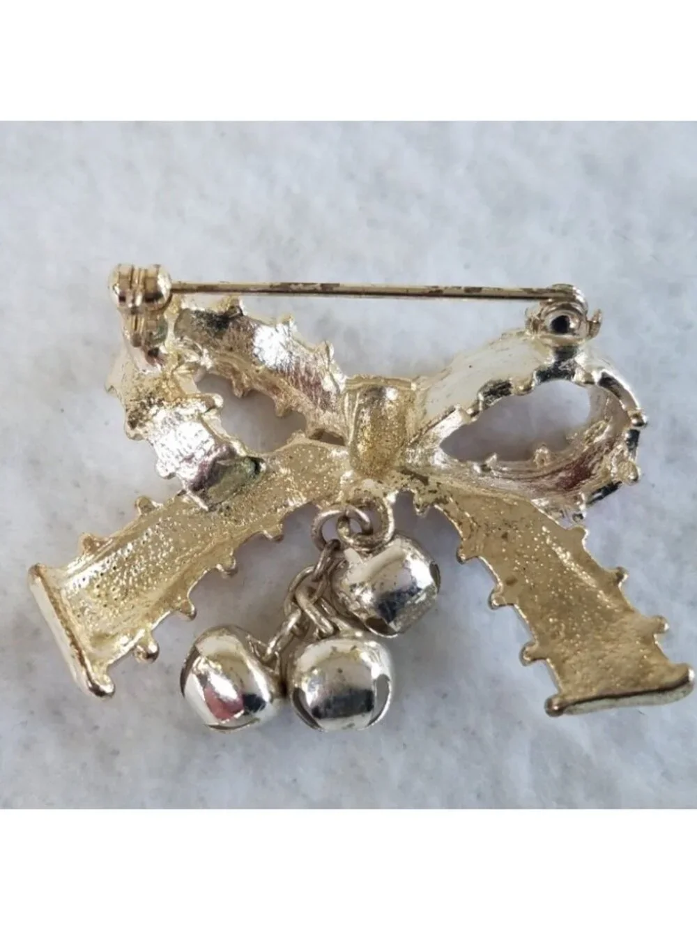 6 Christmas Holiday Brooches Pins Gold Tone Enamel Rhinestone Noahs Ark Deer